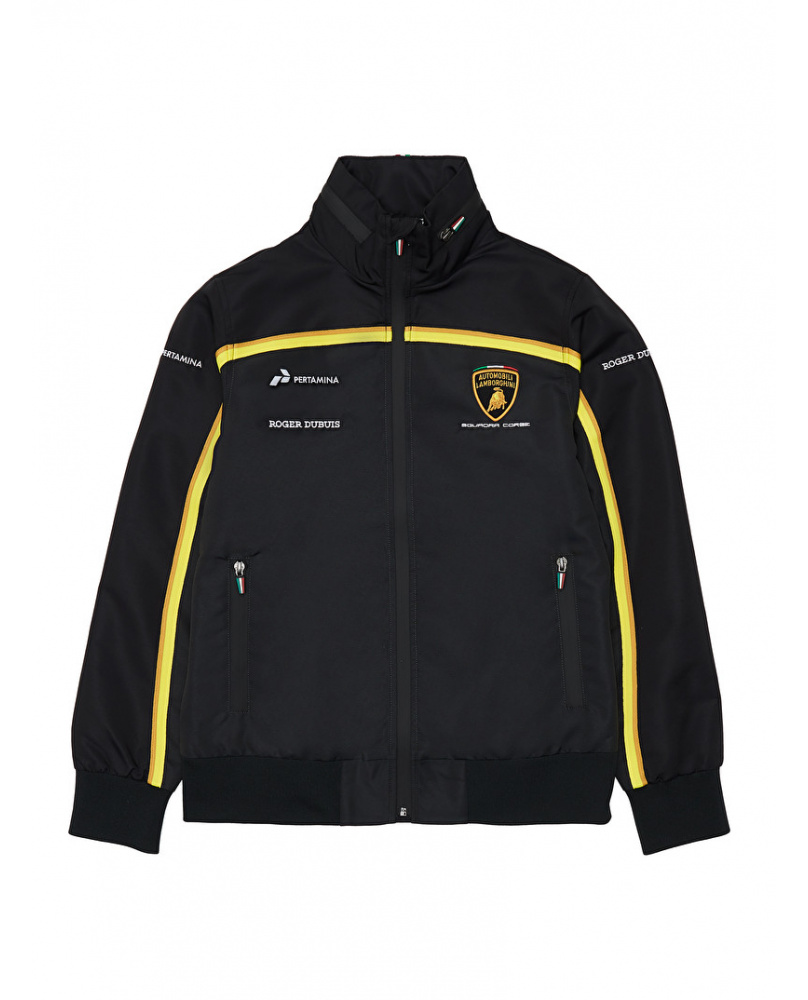 Veste softshell zippée Lamborghini noir et or