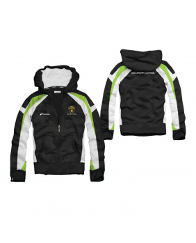 Sweat capuche zippé enfant Lamborghini noir