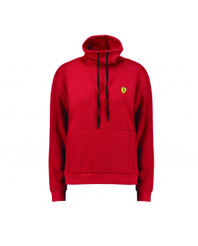 Sweat col montant femme Ferrari rouge
