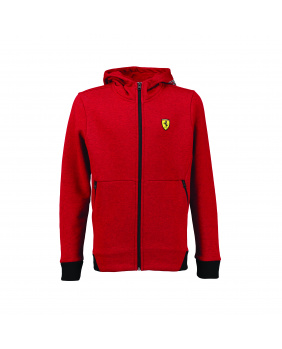 Sweat capuche zippé enfant Ferrari rouge