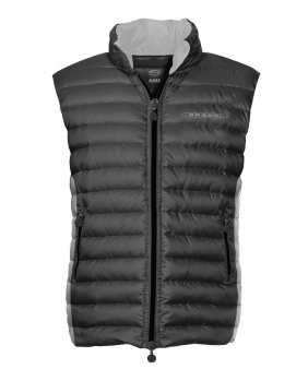 Doudoune sans manches logo Pagani gris anthracite