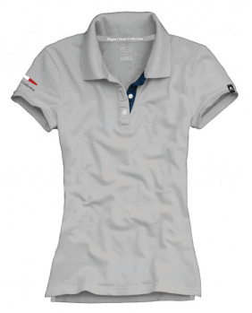 Polo femme logo Pagani gris clair