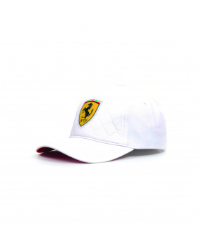 Casquette quilt Ferrari blanc