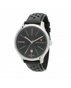Montre aiguilles Attrazione Maserati argent 43 mm