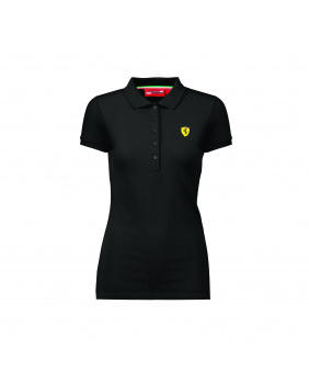 Polo femme classique Ferrari noir