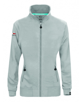 Sweat zippé femme logo Pagani gris clair