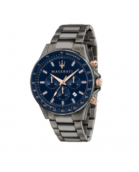 Montre aiguilles chrono Sfida Masérati bleu 44 mm