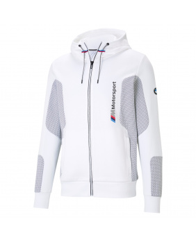 Sweat capuche zippé BMW Motorsport blanc