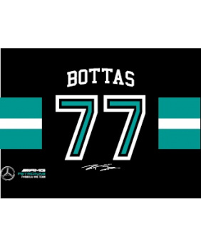 Drapeau Bottas Mercedes AMG noir