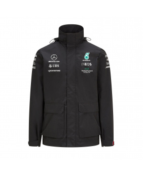 Veste de pluie capuche zippé Mercedes AMG noir