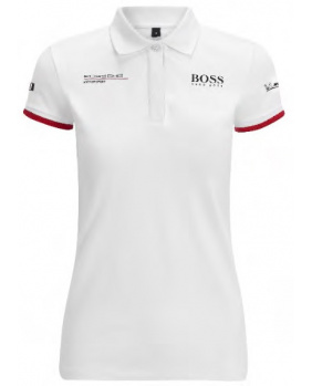 Polo femme Porsche blanc