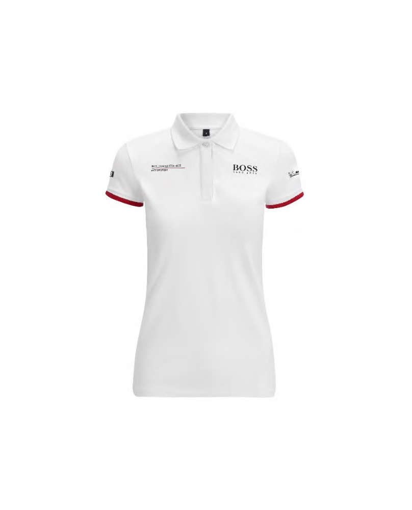 Polo femme Porsche blanc