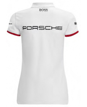 Polo femme Porsche blanc