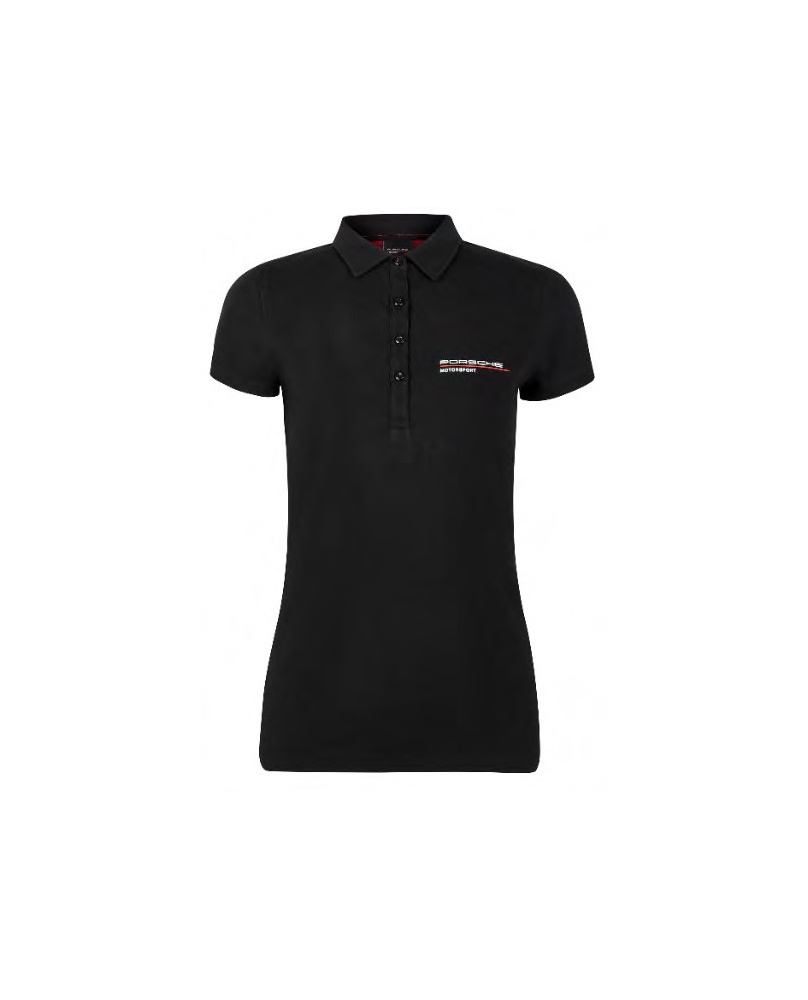 Polo femme Posche noir