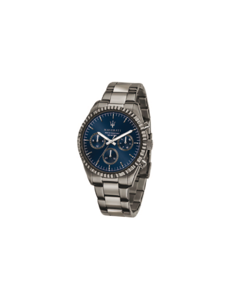 Montre aiguilles chrono Competizione Maserati gris foncé-bleu 43 mm