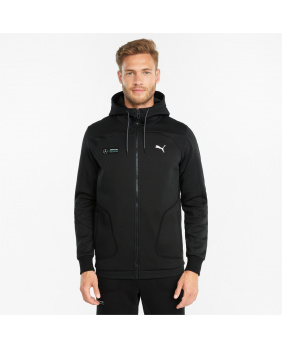 Sweat zippé capuche Mercedes noir