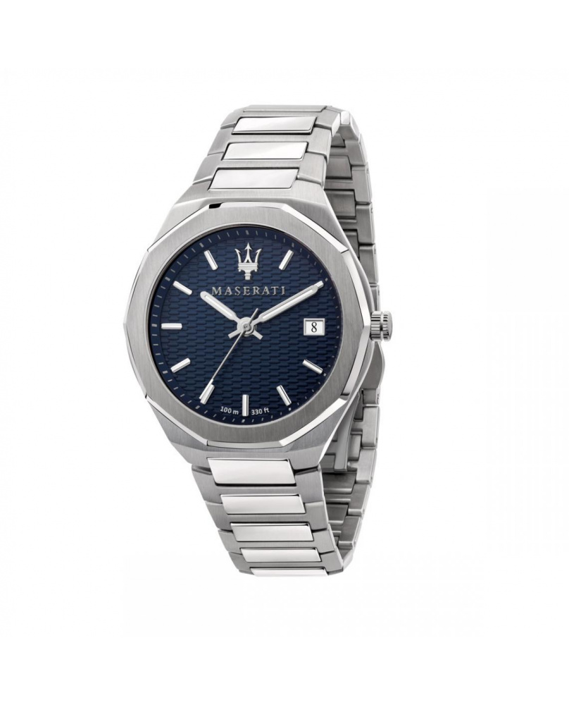 Montre aiguilles Stile Maserati bleu-argent 42mm