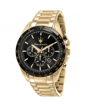 Montre aiguilles Traguardo Maserati noir-or 45mm