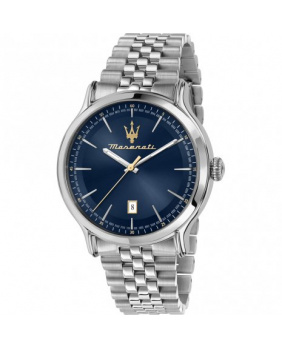 Montre aiguilles Epoca Maserati bleu-argent 42mm