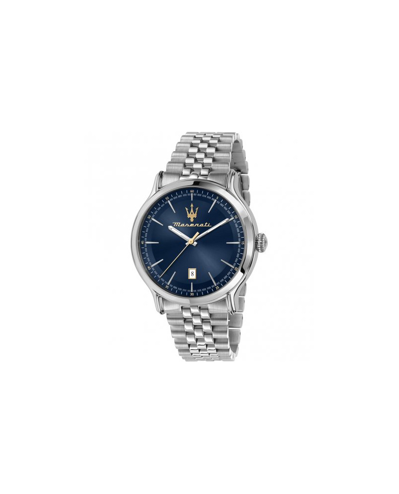 Montre aiguilles Epoca Maserati bleu-argent 42mm