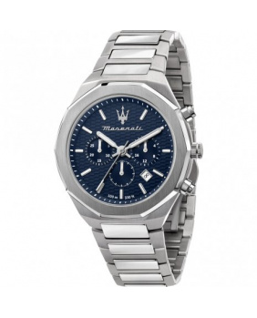 Montre aiguilles Stile Maserati bleu-argent 45mm