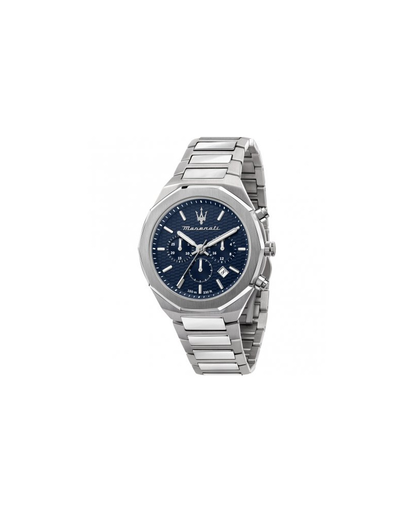 Montre aiguilles Stile Maserati bleu-argent 45mm