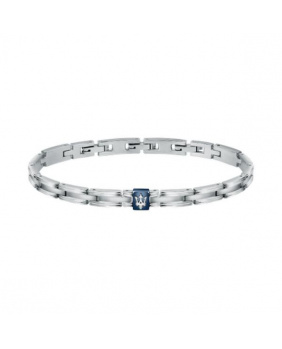 Bracelet acier Maserati bleu-argent