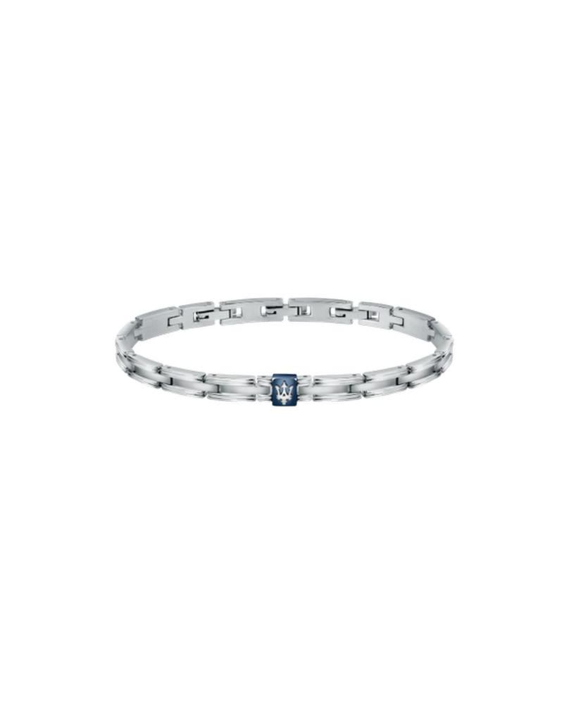 Bracelet acier Maserati bleu-argent