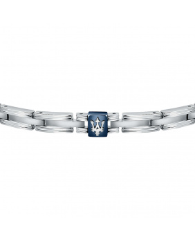 Bracelet acier Maserati bleu-argent