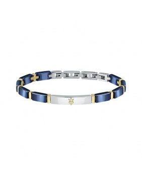 Bracelet acier céramique Maserati or-argent-bleu