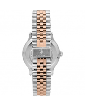 Montre aiguilles Epoca Maserati blanc-rose-argent 42mm