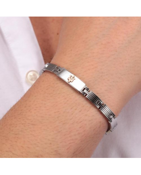 Bracelet acier Maserati rose-argent