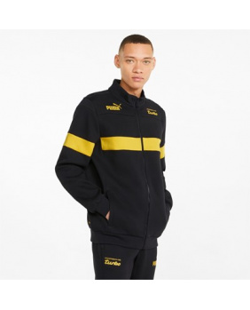 Sweat zippé Porsche noir et jaune