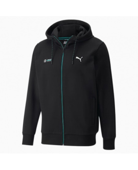 Sweat capuche zippé Mercedes noir