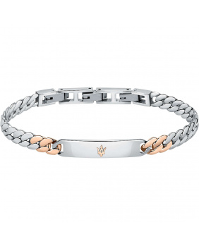 Bracelet acier Maserati argent-or rose