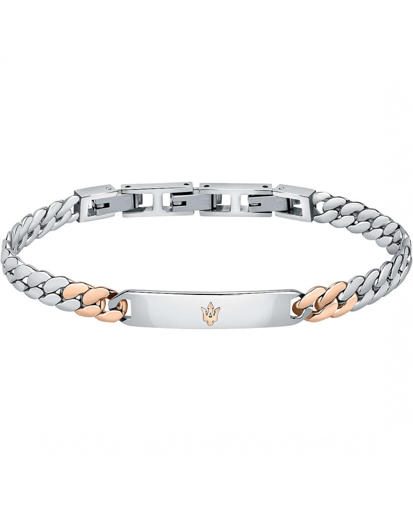 Bracelet acier Maserati argent-or rose