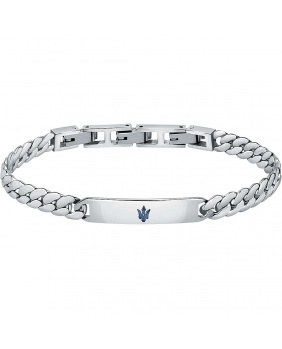 Bracelet acier tresse Maserati argent