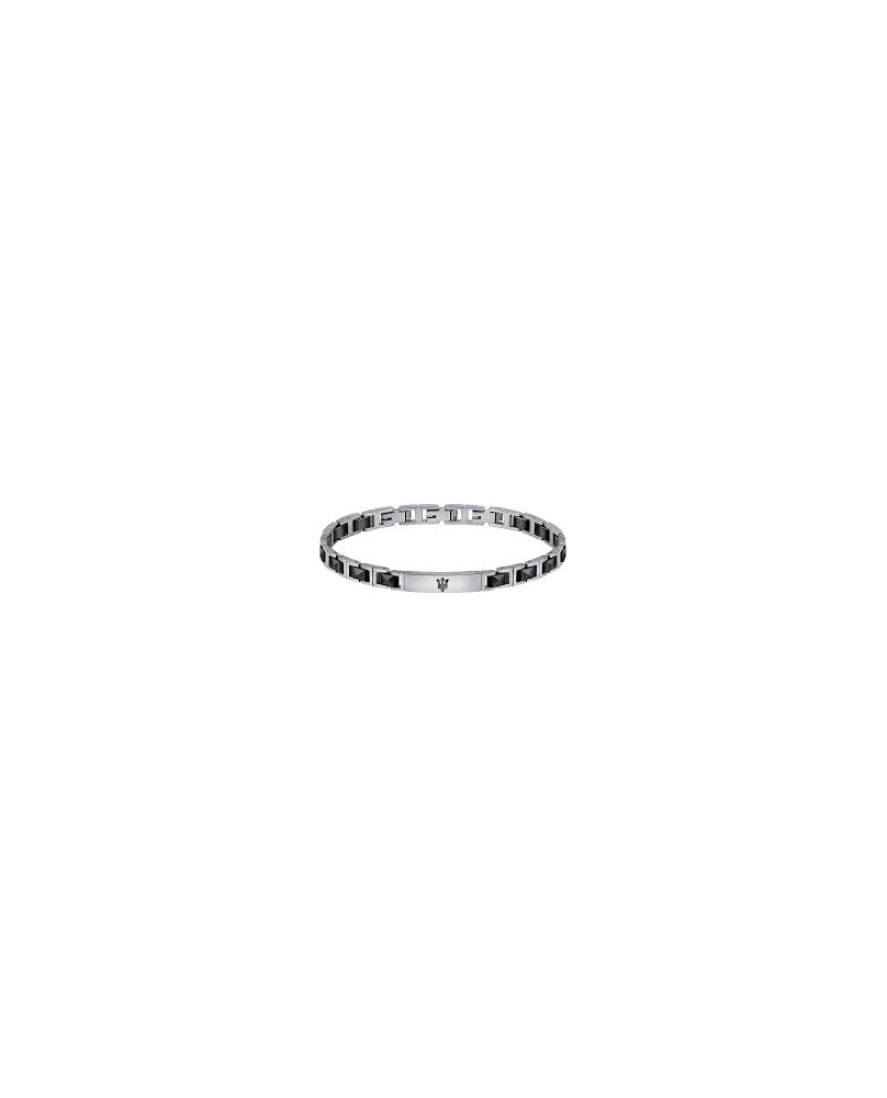 Bracelet ceramique Maserati argent-noir