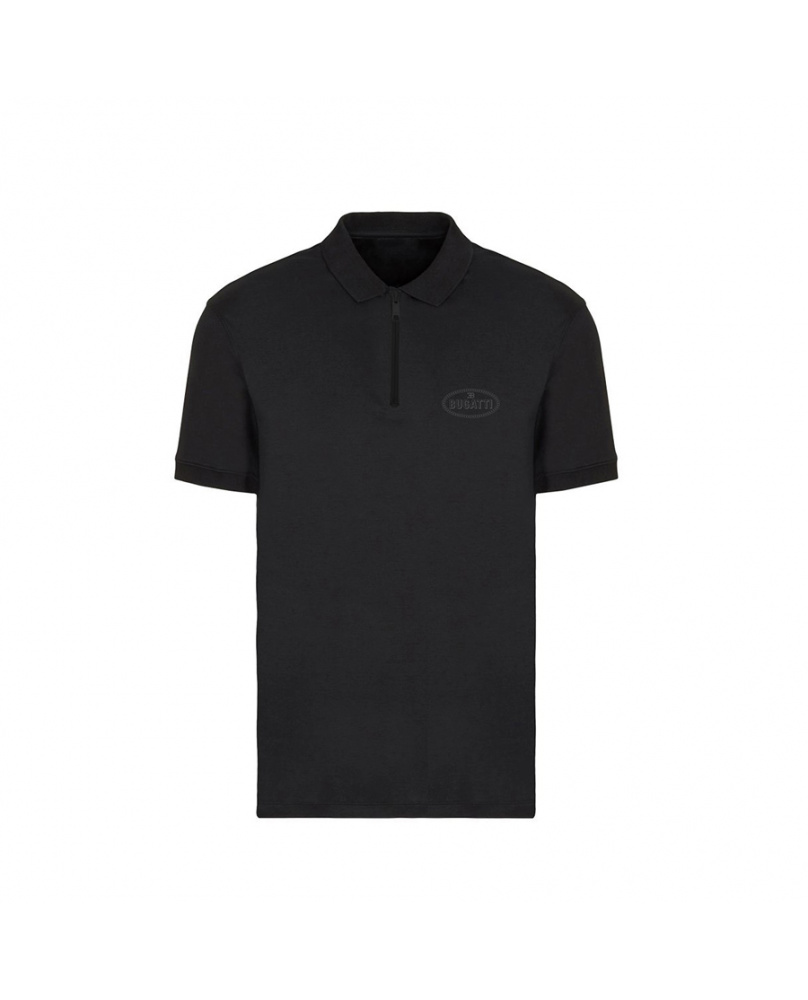 Polo 1/4 zip réflèchissant Bugatti noir