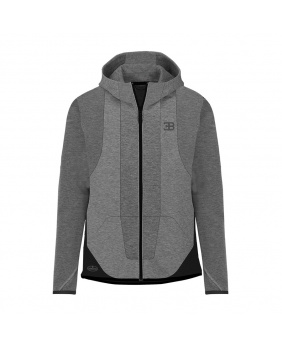 Sweat zippé capuche Bugatti gris