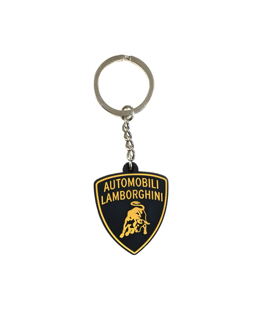 Porte-clés caoutchouc Lamborghini noir