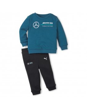 Sweat + pantalon bébé MERCEDES bleu charron-noir