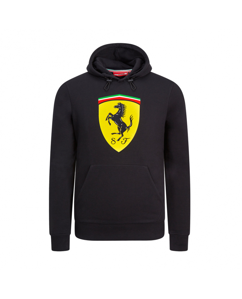 Sweat à capuche logo Ferrari noir