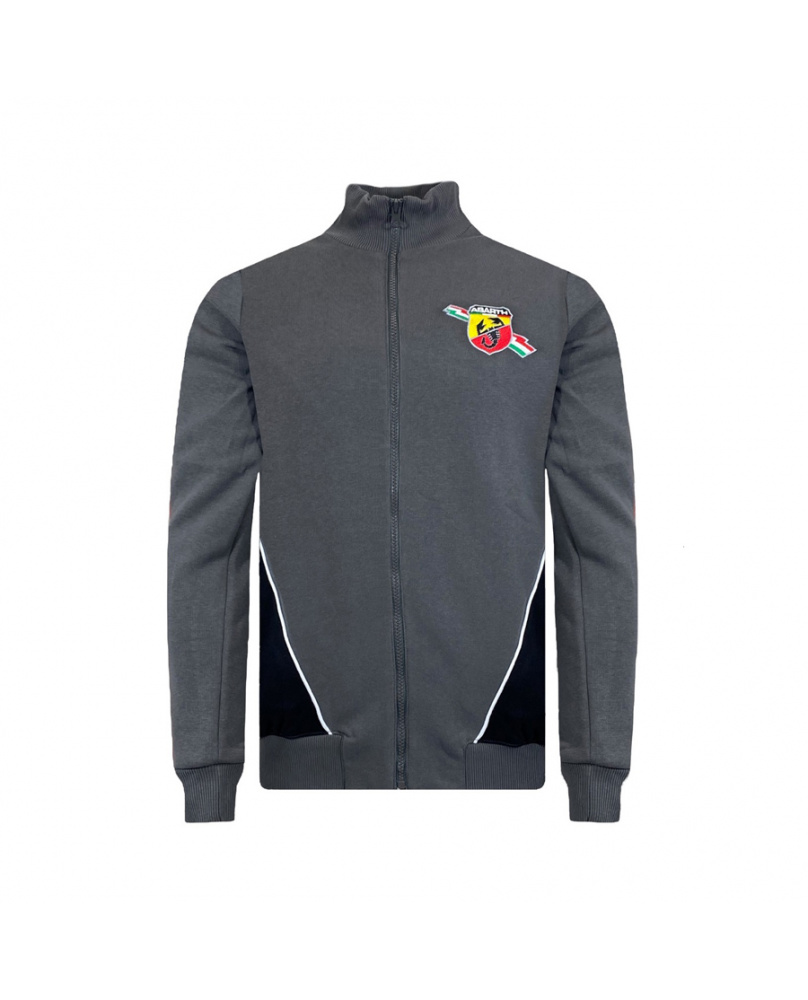 Sweat zippé corse Abarth gris