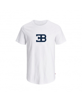 T-shirt logo Bugatti blanc