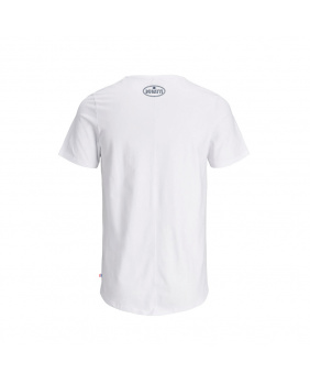 T-shirt logo Bugatti blanc