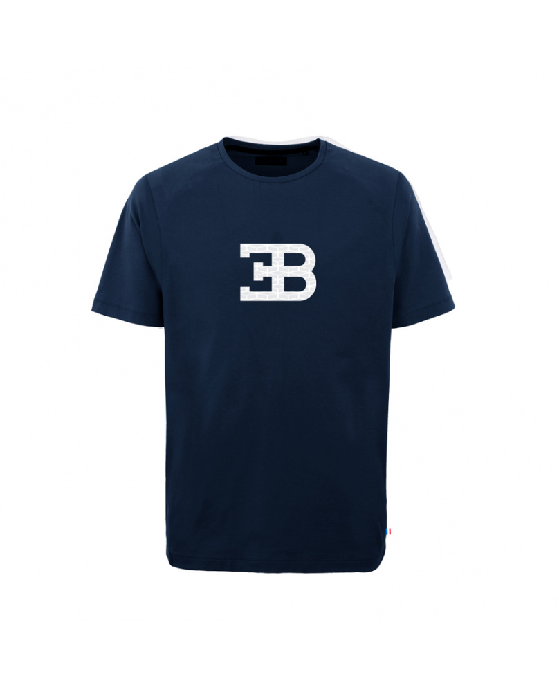 T-shirt logo Bugatti bleu
