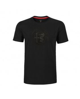 T shirt logo Alfa Romeo noir