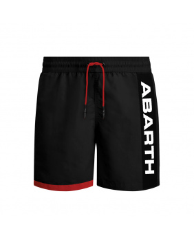 Short de bain Abarth noir logo blanc