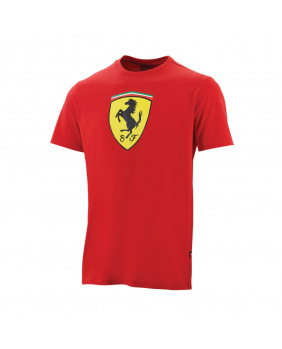 T-shirt logo Ferrari rouge